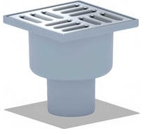 Трап ООО ПКФ Сварком д=50 вертикальный пласт, решетка нерж. 100х100 с сухим затвором (уп/1шт) СанТех s061605