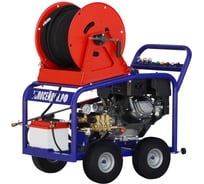 Каналопромывочный аппарат Посейдон 140 бар, 30 л/мин, бензин, насос (Италия), B15-140-30-L-ES-4W-Reel2 Посейдон B15-140-30-ITL-ES-4W-Reel2