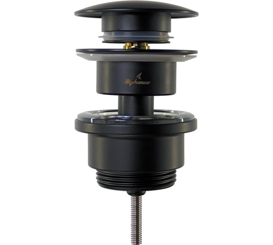 Донный клапан для раковины Elghansa 1 1/4 универсальный Click-Clack черный WBT-227-Black 1