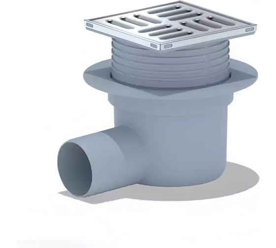 Трап ООО ПКФ Сварком д=50 горизонтальный пласт, решетка нерж.100х100, сухой (уп/1шт) СанТех s038361 1