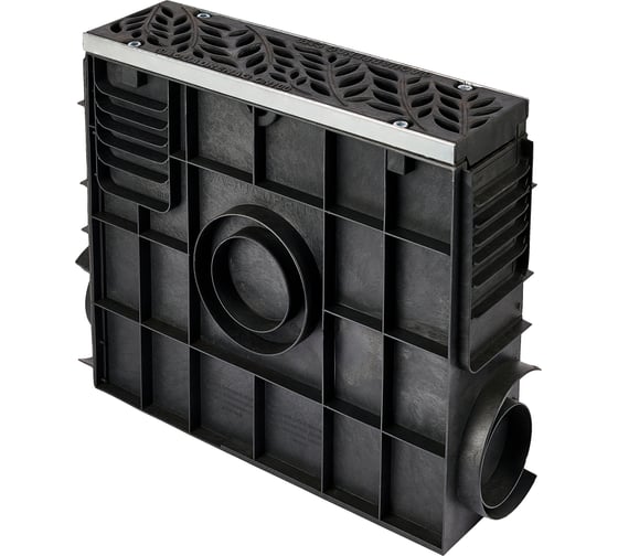 Пескоуловитель пластиковый усиленный AQUADRENAG DN100 с пластиковой решеткой Rain Forest QP10460-PF 1