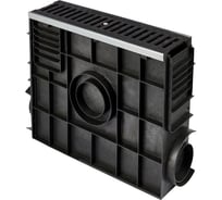 Пескоуловитель пластиковый усиленный AQUADRENAG Classic AQD DN100 с решеткой чугунной ВЧ50, кл.С250 QL10430-CH