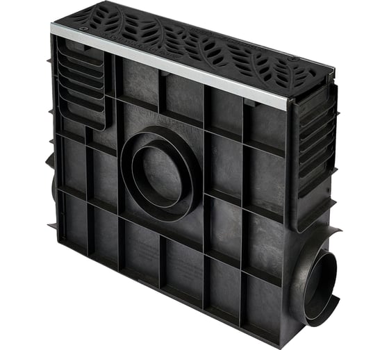 Пескоуловитель пластиковый усиленный AQUADRENAG DN100 с решеткой чугунной FOREST ВЧ50, кл.С250 QL10430-CHF 1