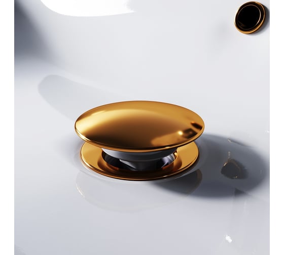 Донный клапан нажимной AM.PM универсальный, розовое золото F0700P44 1