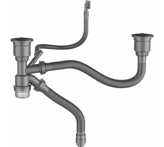 Сифон для мойки Gerhans с переливом K30601B-2 1