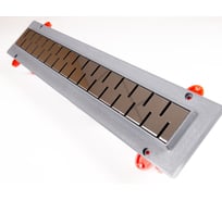 Душевой лоток ДТРД Мелодия 500мм глянец СЕРЫЙ, боковой слив D-50 мм, ML-500S-DT