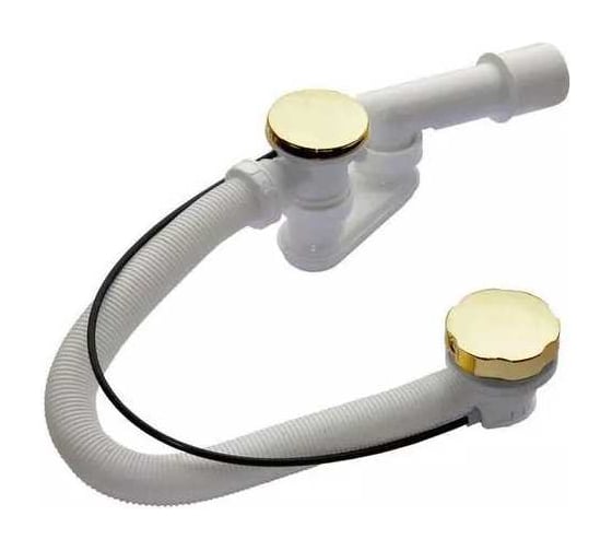 Сифон для ванны AlcaPlast п/а, металл, длина 80 cм, золото A55GOLD-80-RU-01 (VE-01) 272335 1
