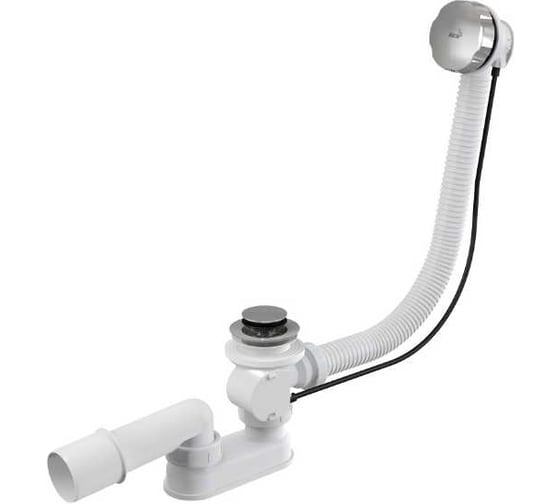 Сифон для ванны автомат AlcaPlast металл A55K-80-RU-01 (VE-01) 281719 1