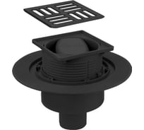 Трап душевой VIEIR 10х10 прямой с сухим затвором сатин защита от запахов и обратного потока VRDS-10