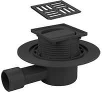 Трап душевой VIEIR 10х10 угловой с сухим затвором черный для ванных комнат и душевых VRDL-10C