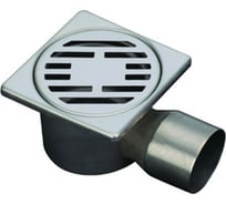 Трап душевой нержавеющий VIEIR 10х10 угловой линейный для душевой зоны VERA10L