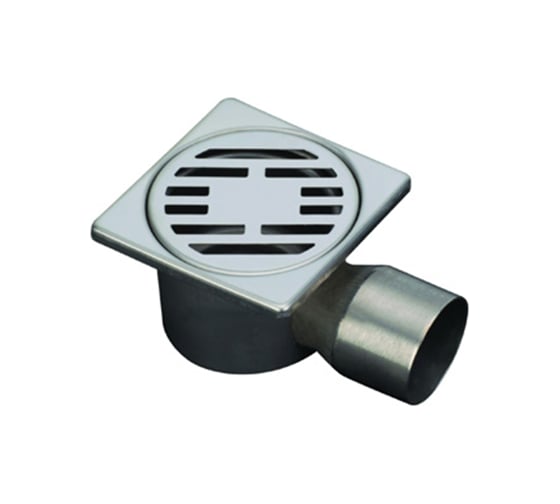 Трап душевой нержавеющий VIEIR 15х15 угловой для душевых кабин VERA15L 1