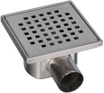 Трап душевой нержавеющий VIEIR 15х15 угловой с сухим затвором для защиты от запахов VER15B