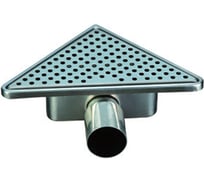 Трап душевой нержавеющий VIEIR 19х19 угловой горизонтальный с сухим затвором для больших душевых зон VER20J