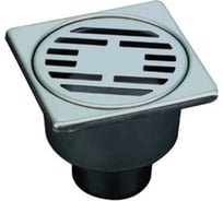 Трап душевой нержавеющий VIEIR 15х15 прямой для ванной комнаты VERA15S