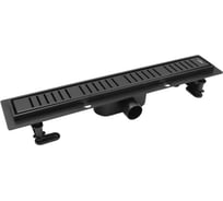 Трап душевой пластиковый VIEIR черный 50 см с сухим затвором для современных душевых DL50P-C