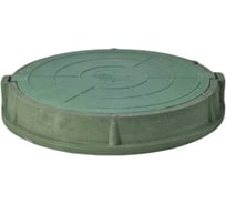 Люк Сантехкомплект полимер (легк усил) круг 760х630 h=110 зел 30кН 004-0030