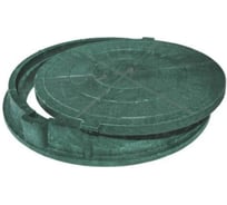 Люк Сантехкомплект полимер (легкий) круг 760х630 h=90 зел 30кН 004-0064