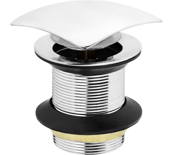 Донный клапан (выпуск) для умывальника MPF 1 1/4, клик-клак без перелива (квадрат) SS 201 ИС.110755 1