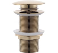 Донный клапан для раковины VIEIR латунный, без перелива, большой, матовое золото, VER21A-S