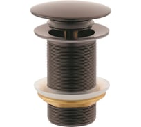 Донный клапан для раковины VIEIR латунный, без перелива, большой, графит VER21A-G