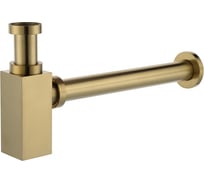 Сифон латунный квадратный для раковины VIEIR матовое золото VRQ47-S
