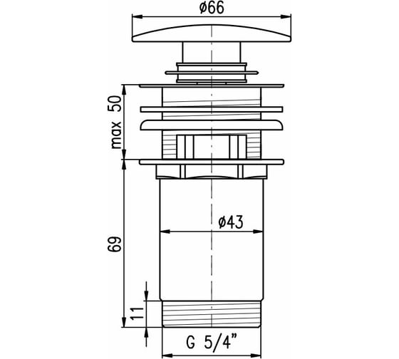 Водослив для умывальника RavSlezak MD0484SM
