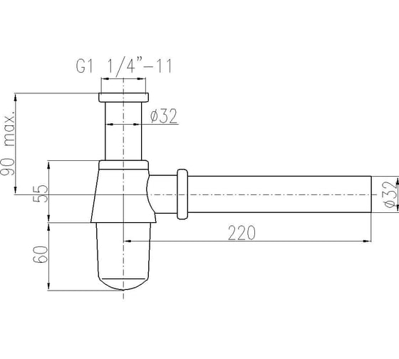 Сифон для умывальника RavSlezak MD0545SM