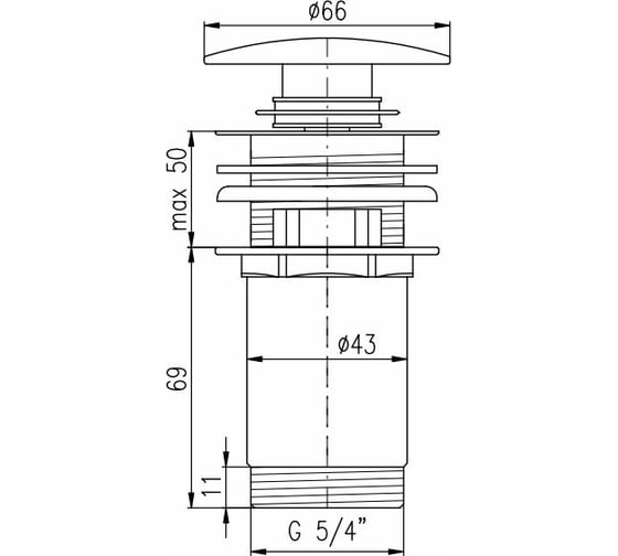 Водослив для умывальника RavSlezak MD0485