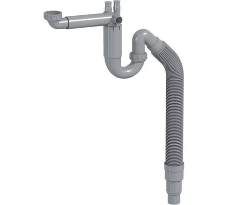 Сифон для мойки Prevex P-loc без верхней чаши, одинарный PL1-N2NF5-001