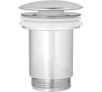 Выпуск для умывальника AV Engineering click/clack, большая крышка с переливом, хром, 1 1/4, AVE0087