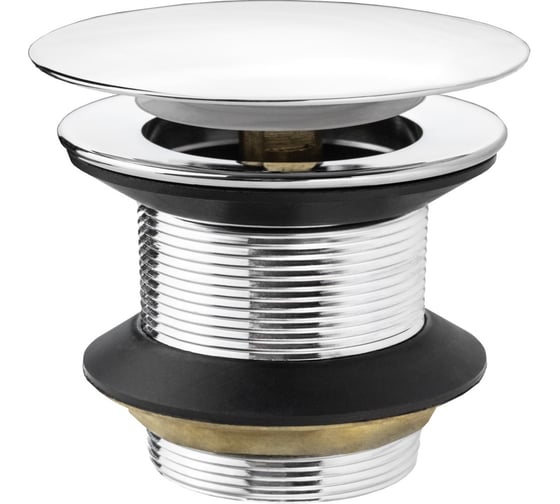 Донный клапан (выпуск) для умывальника MPF 1.1/4, клик-клак без перелива (круг),SS 201 ИС.110756 1