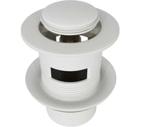 Донный клапан для раковины с переливом Ritta белый матовый Teymi T140123 ЦБ-00285215