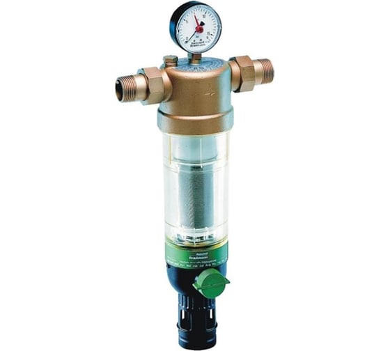 Фильтр тонкой очистки с обратной промывкой Honeywell DN50 (2) 100мк на холодную воду F76S-2AA 1