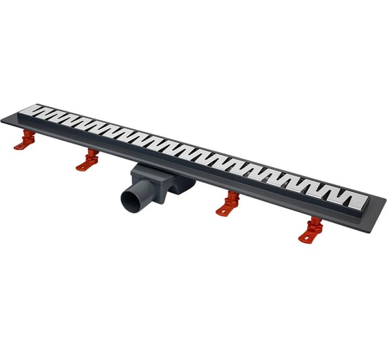 Трап линейный MasterProf 800 мм пластик, решетка нерж.сталь AISI304, комб.затвор, повор. сифон D50мм ИС.110748 1