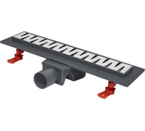 Трап для душа MasterProf 400 мм пластик, решетка нерж.сталь AISI304, комб.затвор, повор. сифон D50мм ИС.110744