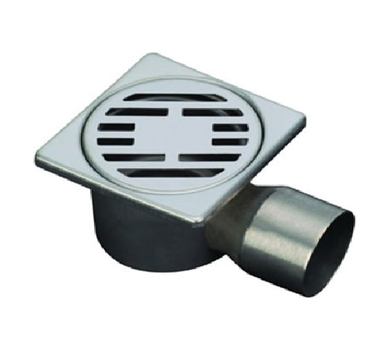 Трап из нержавеющей стали FT Group 15×15, d50 угловое соединение 773375 1