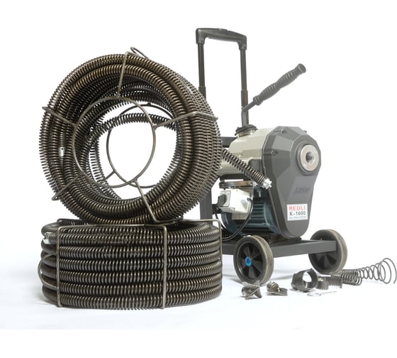 Электрическая прочистная машина REDLI 100-350 мм (в комплекте спирали 32 мм-40 м) K-1600 STD