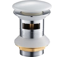 Сливной набор для раковины Aquatek  Push-open с переливом, крышка белая, керамическая AQ6005CW 00000147202