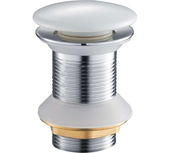 Сливной набор для раковины Aquatek AQ6006CW Push-open, без перелива, крышка белая, керамическая 00000147203 1