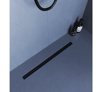 Душевой трап RGW SDR-51B-80 однолинейный щелевой 800 черный, 50 мм, сифон + ножки 76215180-04