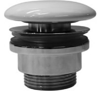 Донный клапан GSI из латуни с открытым сливом; отделка керамическая крышка PVC11