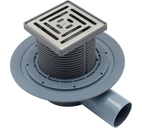 Трап душевой IDDIS сифон 360, комбинированный затвор, 10×10 см, хром 980DS10SB4CDZ