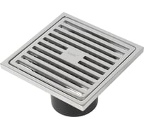 Трап душевой IDDIS вертикальный выпуск, сухой затвор, 10×10 см, хром матовый 980CV10SB3DDZ