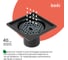 Трап душевой IDDIS вертикальный выпуск, сухой затвор, 10×10 см, матовый черный 980CV10BL3DDZ 7
