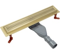 Лоток душевой IDDIS, сифон 360, комбинированный затвор, перфорированная решетка, 500 мм, золото, 975B5MG20DZ