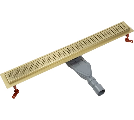 Лоток душевой IDDIS, сифон 360, комбинированный затвор, перфорированная решетка, 800 мм, золото, 975B8MG20DZ