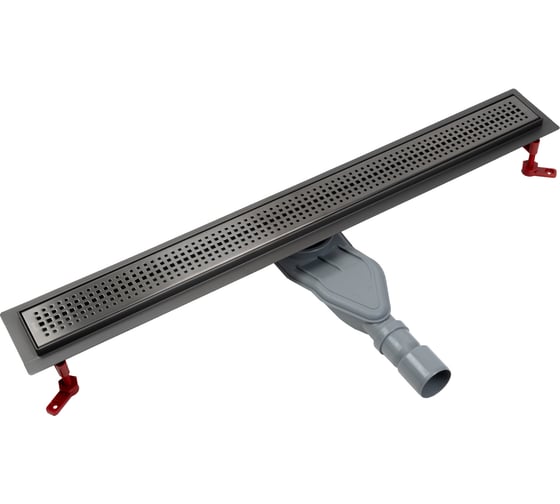 Лоток душевой IDDIS, сифон 360, комбинированный затвор, перфор. решетка, 800 мм, графит, 975B8GM20DZ