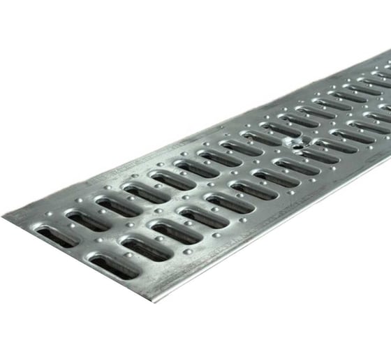 Решётка водоприёмная для лотка водоотводного Gidrolica DN150 РВ-10.18,6.100 штампованная стальная оцинкованная, класс А15 518