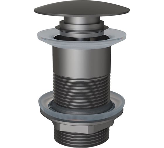 Донный клапан для раковины Knotlor без перелива, оружейная сталь, BM9010GM